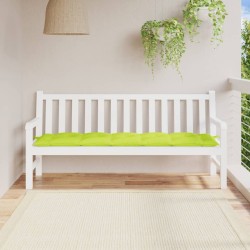 vidaXL Cojín de banco de jardín tela Oxford verde claro 180x50x7 cm