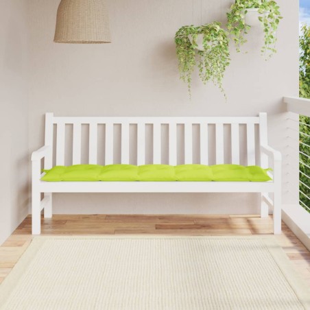 vidaXL Cojín de banco de jardín tela Oxford verde claro 180x50x7 cm