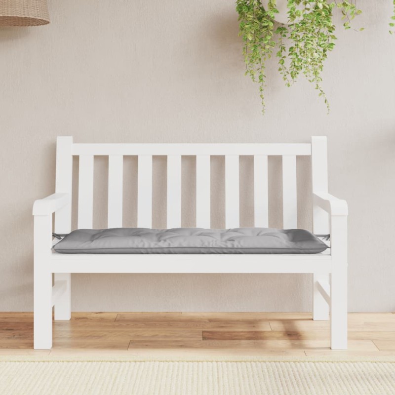 vidaXL Cojín de banco de jardín tela Oxford gris 120x50x7 cm vidaXL Cojín de banco de jardín tela Oxford gris 120x50x7 cm
