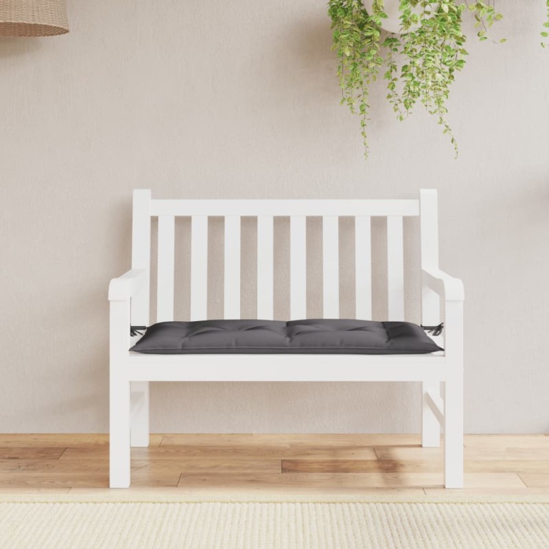 vidaXL Cojín de banco de jardín tela Oxford gris antracita 100x50x3 cm vidaXL Cojín de banco de jardín tela Oxford gris antracita 100x50x3 cm