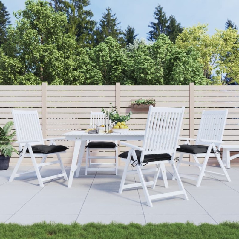 vidaXL Cojines de silla de jardín 4 uds tela Oxford negro 50x50x7 cm vidaXL Cojines de silla de jardín 4 uds tela Oxford negro 50x50x7 cm