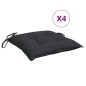 vidaXL Cojines de silla de jardín 4 uds tela Oxford negro 50x50x7 cm vidaXL Cojines de silla de jardín 4 uds tela Oxford negro 50x50x7 cm