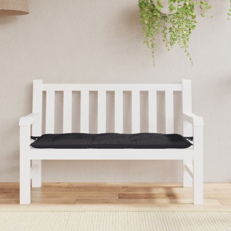 vidaXL Cojín de banco de jardín tela Oxford negro 120x50x7 cm