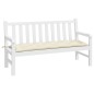 vidaXL Cojín de banco de jardín tela Oxford blanco crema 150x50x7 cm vidaXL Cojín de banco de jardín tela Oxford blanco crema 150x50x7 cm