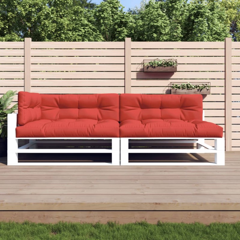 vidaXL Cojines para sofá de palets 5 unidades tela rojo vidaXL Cojines para sofá de palets 5 unidades tela rojo