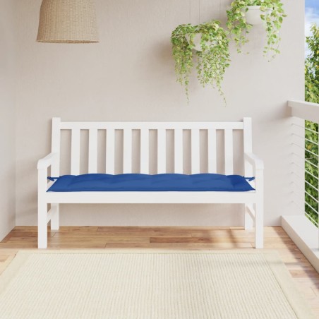 vidaXL Cojín de banco de jardín tela Oxford azul 150x50x7 cm