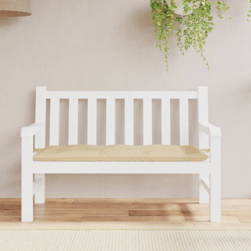 vidaXL Cojín de banco de jardín tela Oxford beige 120x50x7 cm vidaXL Cojín de banco de jardín tela Oxford beige 120x50x7 cm