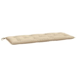 vidaXL Cojín de banco de jardín tela Oxford beige 120x50x7 cm