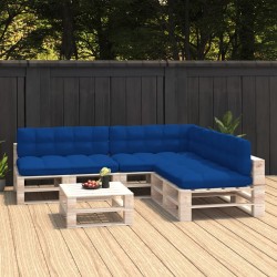 vidaXL Cojines para sofá de palets 7 unidades azul klein