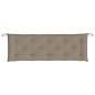 vidaXL Cojín de banco de jardín tela Oxford gris taupé 150x50x7 cm