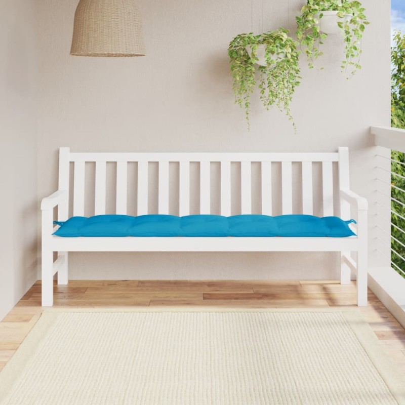 vidaXL Cojín de banco de jardín tela Oxford azul 180x50x7 cm vidaXL Cojín de banco de jardín tela Oxford azul 180x50x7 cm
