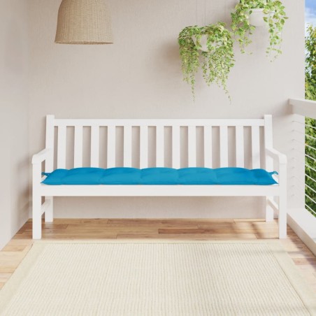 vidaXL Cojín de banco de jardín tela Oxford azul 180x50x7 cm