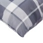 vidaXL Cojines para palets 2 unidades tela a cuadros gris vidaXL Cojines para palets 2 unidades tela a cuadros gris