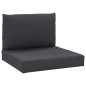 vidaXL Cojines para palets 2 unidades tela Oxford negro