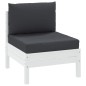 vidaXL Cojines para palets 2 unidades tela Oxford negro