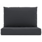 vidaXL Cojines para palets 2 unidades tela Oxford negro