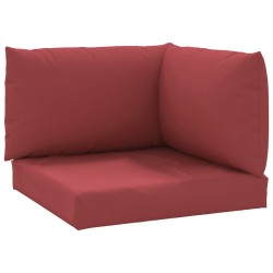 vidaXL Cojines para palets 3 unidades tela Oxford rojo tinto