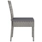 vidaXL Sillas de comedor de jardín 2 unidades ratán sintético gris