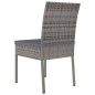 vidaXL Sillas de comedor de jardín 2 unidades ratán sintético gris