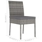 vidaXL Sillas de comedor de jardín 2 unidades ratán sintético gris