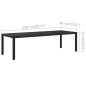 vidaXL Set comedor de jardín 9 piezas y cojines ratán sintético negro vidaXL Set comedor de jardín 9 piezas y cojines ratán sintético negro