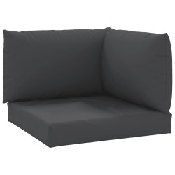 vidaXL Cojines para palés 3 unidades tela Oxford negro