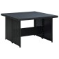 vidaXL Set muebles de jardín 6 piezas y cojines ratán sintético negro