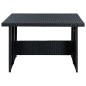 vidaXL Set muebles de jardín 6 piezas y cojines ratán sintético negro