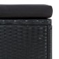 vidaXL Set muebles de jardín 6 piezas y cojines ratán sintético negro