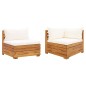 vidaXL Muebles de jardín 2 piezas con cojines madera maciza de acacia vidaXL Muebles de jardín 2 piezas con cojines madera maciza de acacia