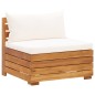 vidaXL Muebles de jardín 2 piezas con cojines madera maciza de acacia vidaXL Muebles de jardín 2 piezas con cojines madera maciza de acacia