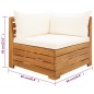 vidaXL Muebles de jardín 2 piezas con cojines madera maciza de acacia vidaXL Muebles de jardín 2 piezas con cojines madera maciza de acacia
