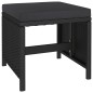 vidaXL Set comedor de jardín 6 piezas y cojines ratán sintético negro vidaXL Set comedor de jardín 6 piezas y cojines ratán sintético negro