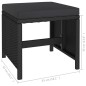 vidaXL Set comedor de jardín 6 piezas y cojines ratán sintético negro vidaXL Set comedor de jardín 6 piezas y cojines ratán sintético negro