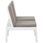 vidaXL Set de muebles de jardín 2 piezas con cojines plástico blanco vidaXL Set de muebles de jardín 2 piezas con cojines plástico blanco