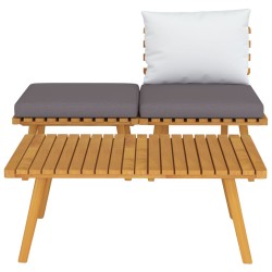 vidaXL Muebles de jardín 3 piezas con cojines madera maciza de acacia 