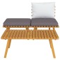 vidaXL Muebles de jardín 3 piezas con cojines madera maciza de acacia vidaXL Muebles de jardín 3 piezas con cojines madera maciza de acacia