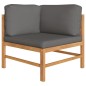 vidaXL Set de muebles de jardín 2 pzas madera teca cojines gris oscuro vidaXL Set de muebles de jardín 2 pzas madera teca cojines gris oscuro