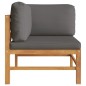 vidaXL Set de muebles de jardín 2 pzas madera teca cojines gris oscuro vidaXL Set de muebles de jardín 2 pzas madera teca cojines gris oscuro