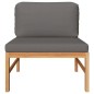 vidaXL Set de muebles de jardín 2 pzas madera teca cojines gris oscuro vidaXL Set de muebles de jardín 2 pzas madera teca cojines gris oscuro