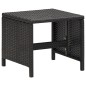 vidaXL Taburetes de jardín 4 unidades y cojines ratán sintético negro vidaXL Taburetes de jardín 4 unidades y cojines ratán sintético negro