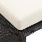vidaXL Taburetes de jardín 4 unidades y cojines ratán sintético negro vidaXL Taburetes de jardín 4 unidades y cojines ratán sintético negro