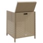 vidaXL Sillas de jardín con taburetes 2 unidades ratán sintético beige