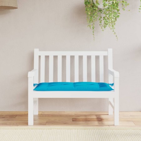 vidaXL Cojín de banco de jardín tela Oxford azul 110x50x7 cm