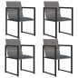 vidaXL Set de comedor de jardín 5 pzas y cojines ratán sintético gris vidaXL Set de comedor de jardín 5 pzas y cojines ratán sintético gris