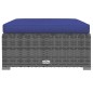 vidaXL Set de muebles de jardín 4 pzas y cojines ratán sintético gris vidaXL Set de muebles de jardín 4 pzas y cojines ratán sintético gris