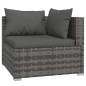 vidaXL Set de muebles de jardín 4 pzas y cojines ratán sintético gris vidaXL Set de muebles de jardín 4 pzas y cojines ratán sintético gris