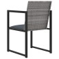 vidaXL Set de comedor de jardín 9 pzas y cojines ratán sintético gris vidaXL Set de comedor de jardín 9 pzas y cojines ratán sintético gris