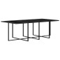 vidaXL Set de comedor de jardín 9 pzas y cojines ratán sintético gris vidaXL Set de comedor de jardín 9 pzas y cojines ratán sintético gris