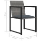 vidaXL Set de comedor de jardín 9 pzas y cojines ratán sintético gris vidaXL Set de comedor de jardín 9 pzas y cojines ratán sintético gris